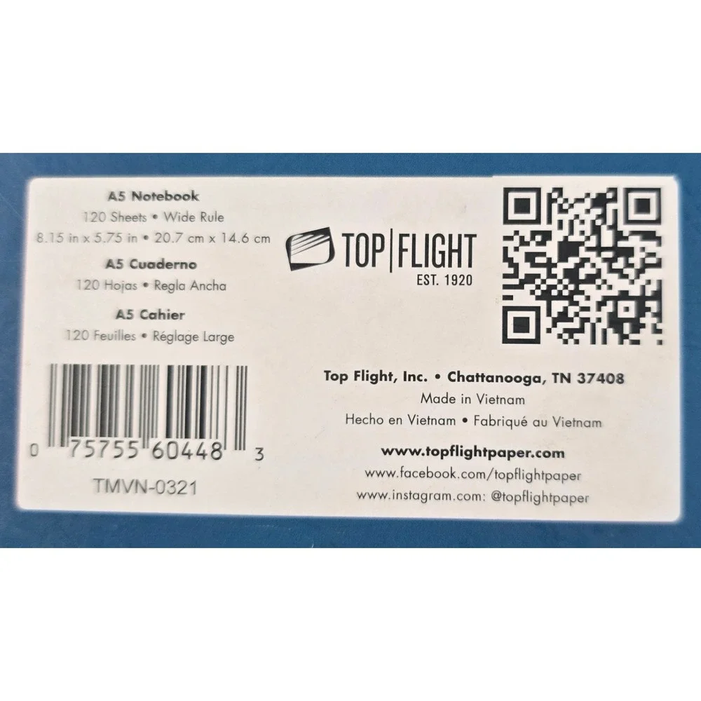 Top Flight spiral bound